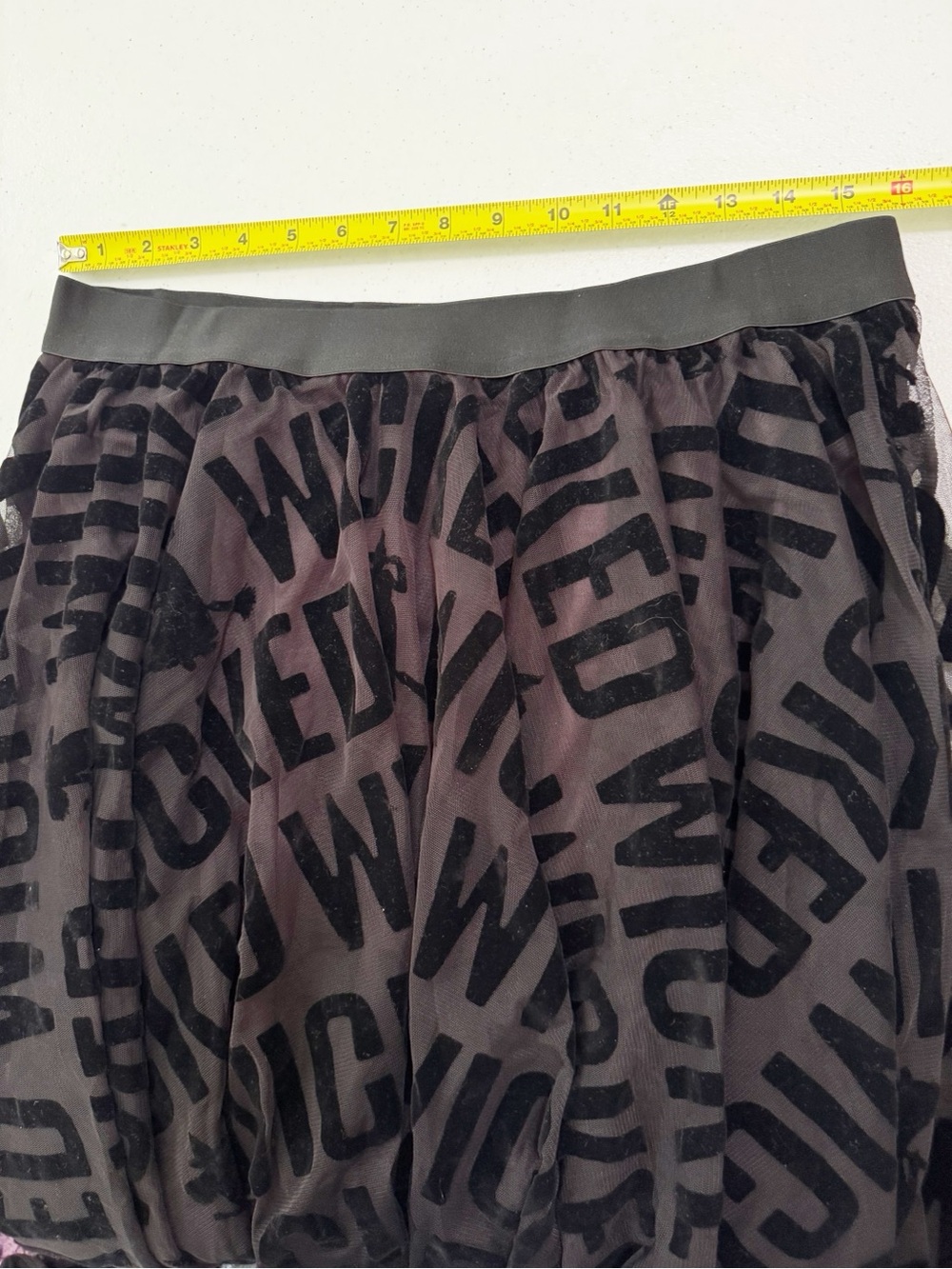 Universal WICKED Black Velvet Burnout Handkerchief Skirt XL - Picture 5 of 8
